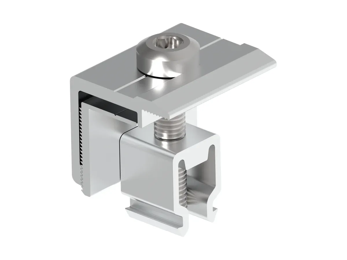 Solaris HOOK PRO — End Clamp component, Aluminium EN AW-6005 T6 · stainless steel A2